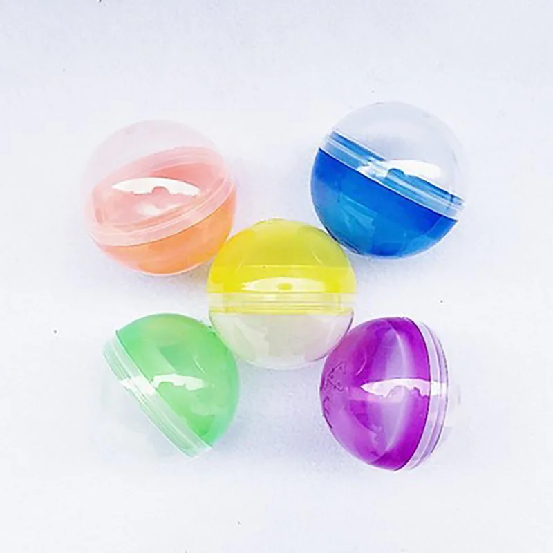 100pcs 58mm Empty Plastic Ball Half Clear Toy Capsules Wedding Party Christmas Birthday Surprise Gift Packing Balls