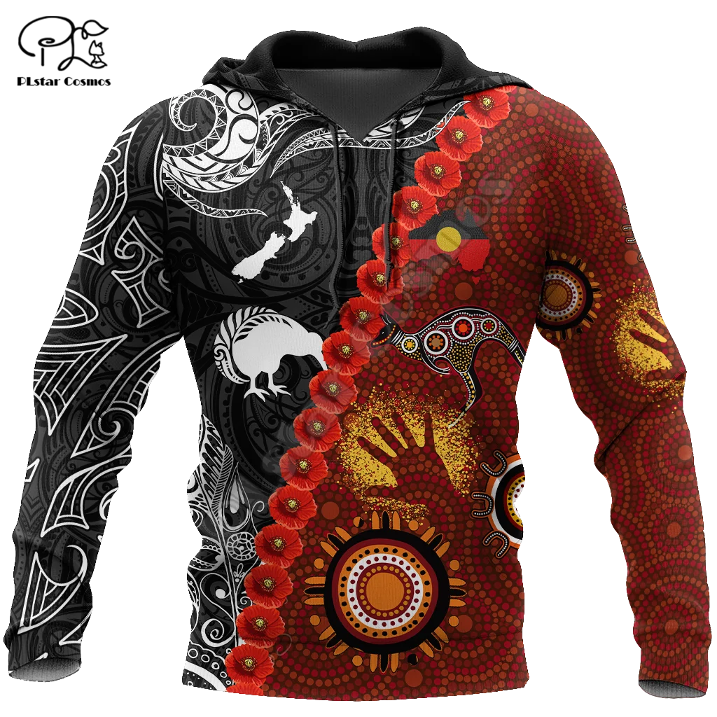 PLstar Cosmos Aboriginal Australia Anzac 3D Printed Fashion Hoodies Sweatshirts Zip Hooded For Men/Women Casual Streetwear A13