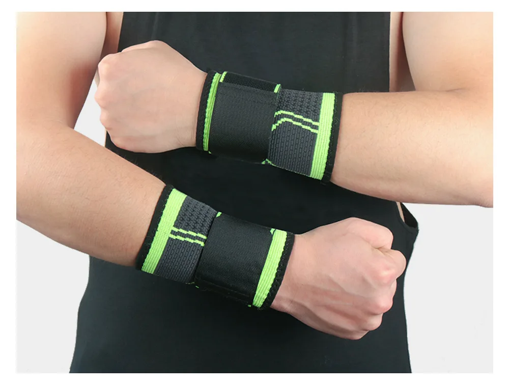 YYTZM 1 Pair High Quality Adjustable Sport Protective Gear Boxing Hand Wraps Support+Weightlifting Bandage Wristband Support