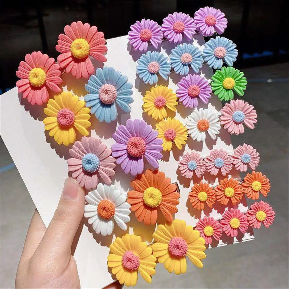 

Fashion Cute for Girls Children Hair Clips Cartoon Small Daisy Hairpins Barrettes