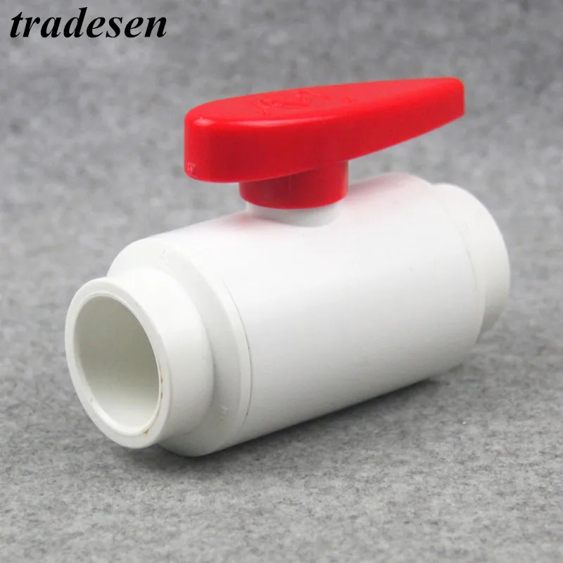 1Pcs I.D20/25/32/40/50mm UPVC Ball Valve Aquarium Fish Tank Pipe Fittings Garden Home Irrigation Watering Tube Connector Adapter