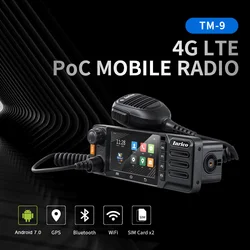 Inrico TM-9 4G Voiture Réseau Zello Walperforé Talkie 4000mah Poc CB Radio avec Caméra Écran Tactile GPS SOS Ham Mobile Radio Android