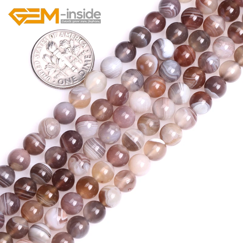 Natural Botswana Agates Beads Natural Stone Brown Color Beads Loose Bead For Jewelry Making DIY Strand 15 inches DIY