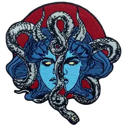 Embird Embroidered Iron On Patch Mysterious Mask And Snake Ceo-Friendly Handmade 3D Embroidery Patches for Hats