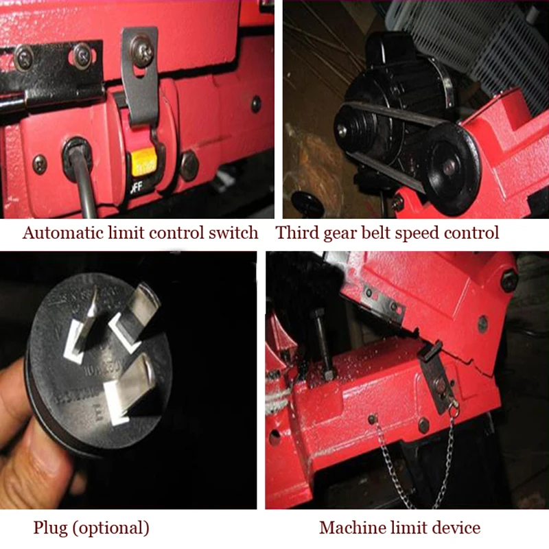 Metal Band Saw 220V 750W Woodworking Sawing Machine with English Manual Wood Cutting Machine