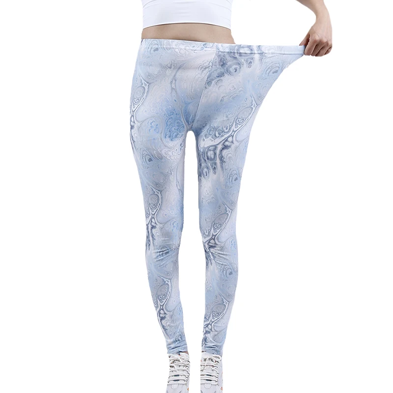 

VISNXGI Sportswear Gym Women Sexy Skinny Jeggings Pants Bottoms Hot Sale Fashion Stretchy Workout Color Printing Leggings