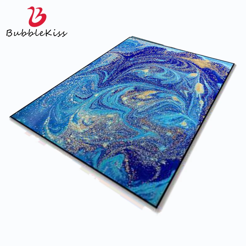 

Bubble Kiss Light Luxury Abstract Carpet for Home Living Room Blue Star Gilt Pattern Balcony Decoration Rug Customized Floor Mat