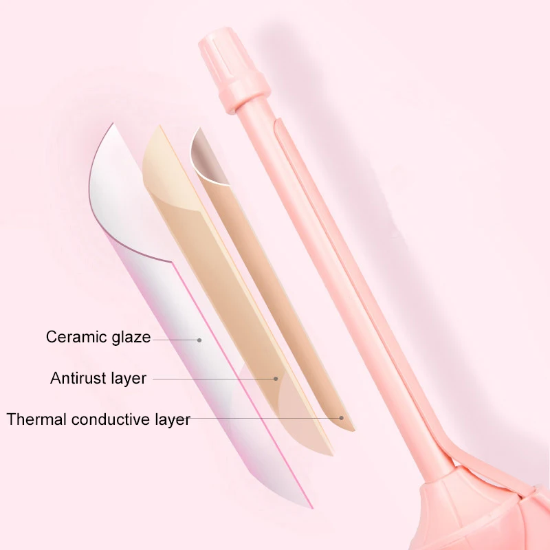 Rizador de pelo de cerámica profesional, rodillo de lana, varita onduladora, herramientas eléctricas de estilismo, salón, 9mm