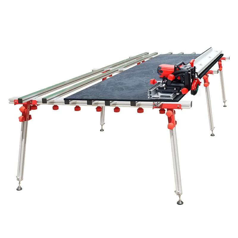 Large Slab Electric Tile Cutter 45 Degree Chamfer Portable Track Dust-free Granite Stone Miter Vertical Tile Cut Machine