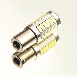 1PC Car Light Signal Lamp 1156 BA15S P21W 1157 Led Led Turn Brake Light Tail Lamp 33SMD 5730 LED Auto Rear Reverse Bulb r5w