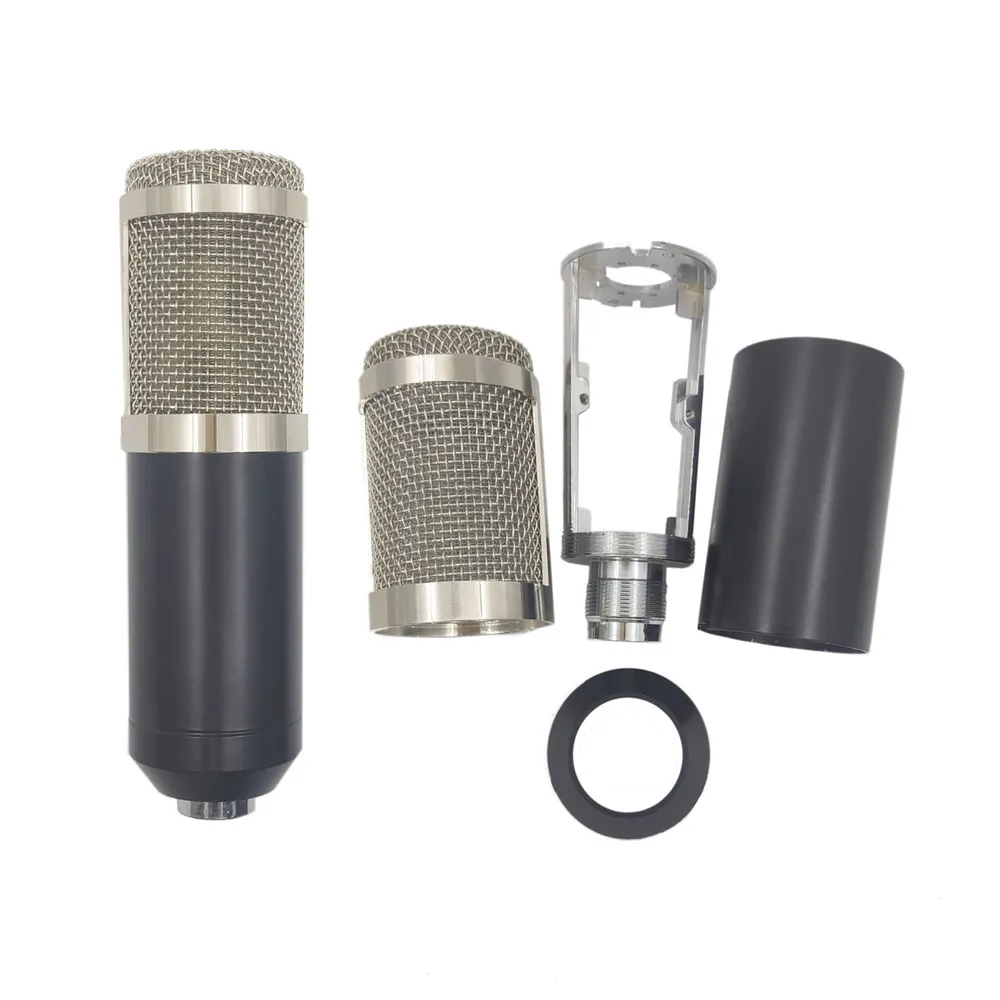 أسود فضي 16 سنتيمتر هيئة التصنيع العسكري المعادن الهاتف هيئة مكثف ميكروفون حافظة القلب ميكروفون Accessories بها بنفسك اكسسوارات