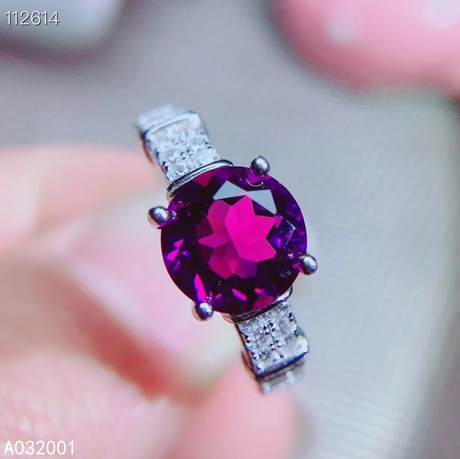 

KJJEAXCMY fine jewelry Amethyst 925 sterling silver new gemstone women ring trendy