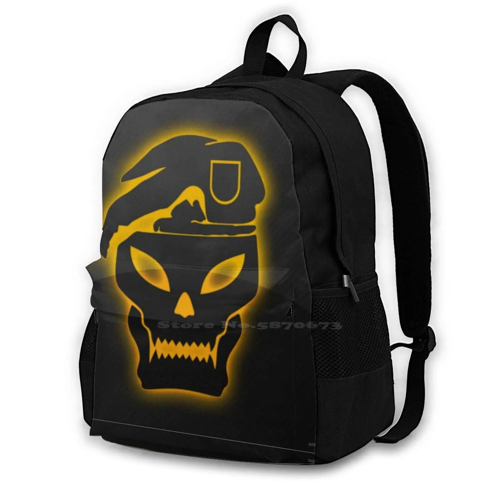 Skull Symbol Backpack For Student School Laptop Travel Bag Skull Symbol Shop Black Lives Matter Framed Black Zombies Injustice