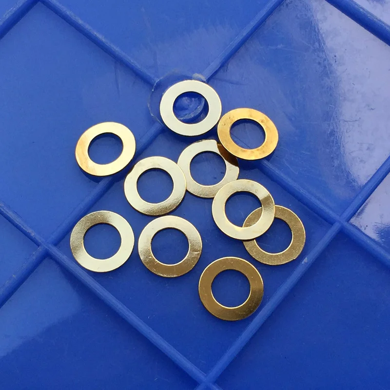 

4pcs DIY Accessories Folding Knife Brass Washer Copper Gasket Bronze Metal Flat Cushion for Rick Hinderer XM18 XM24 3.5" 3" Ring