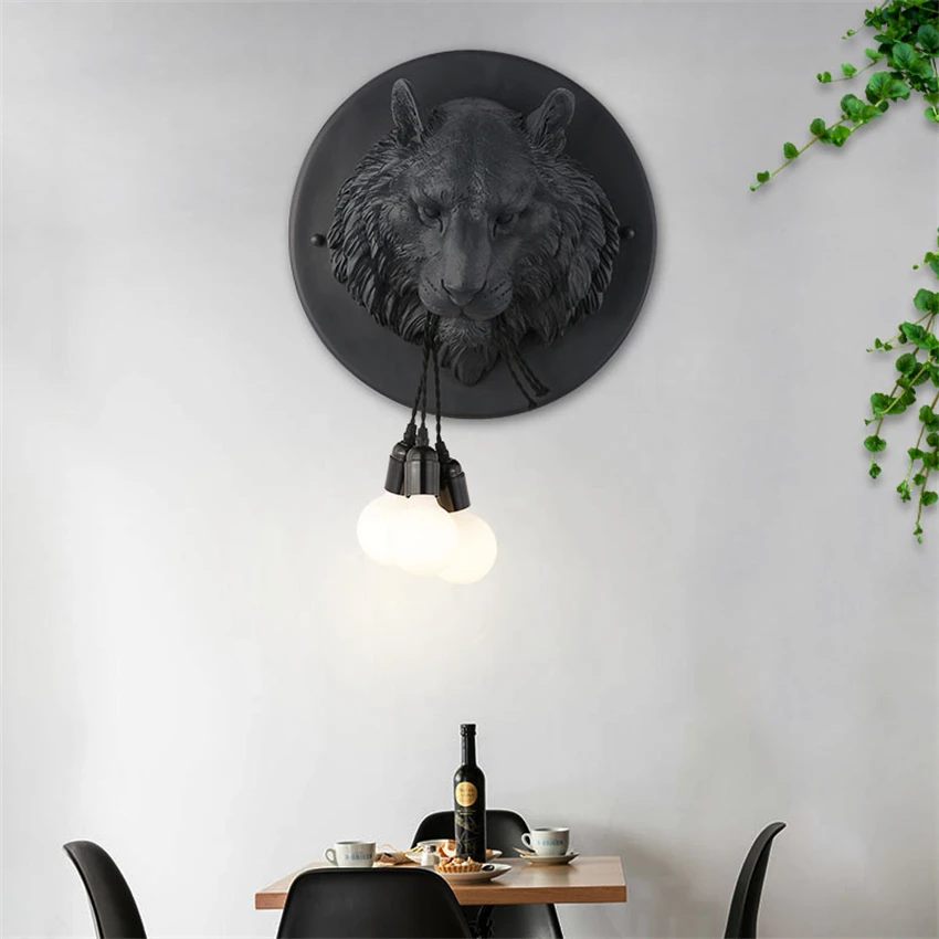 Italian design tiger bite line resin wall lamps Nordic living room dining room study bedroom decor