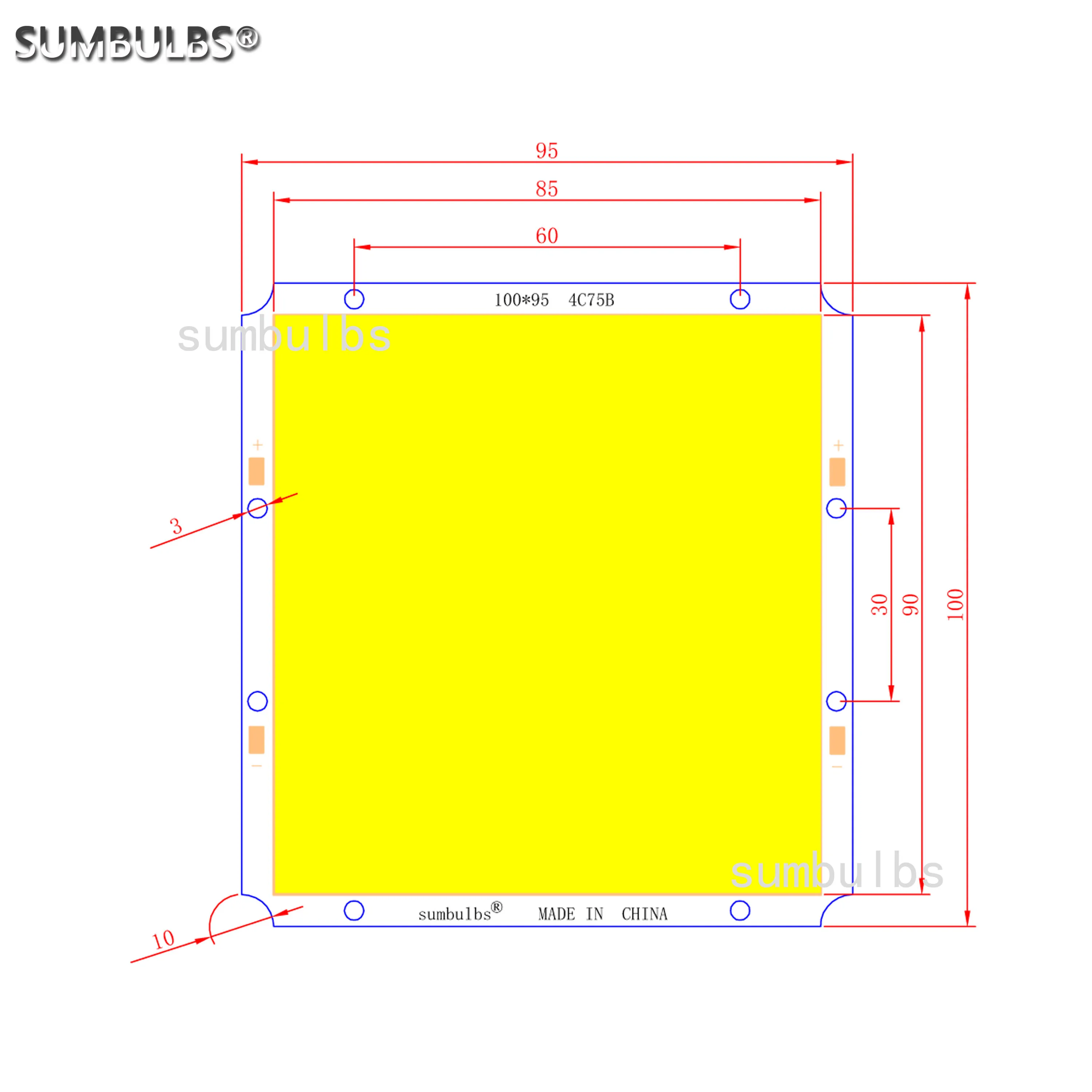 DC 12V Input 100x95MM 50W COB LED Panel Light Source for LED Lamp Warm Cold White Matrix Bulb With RF Remote Dimmer