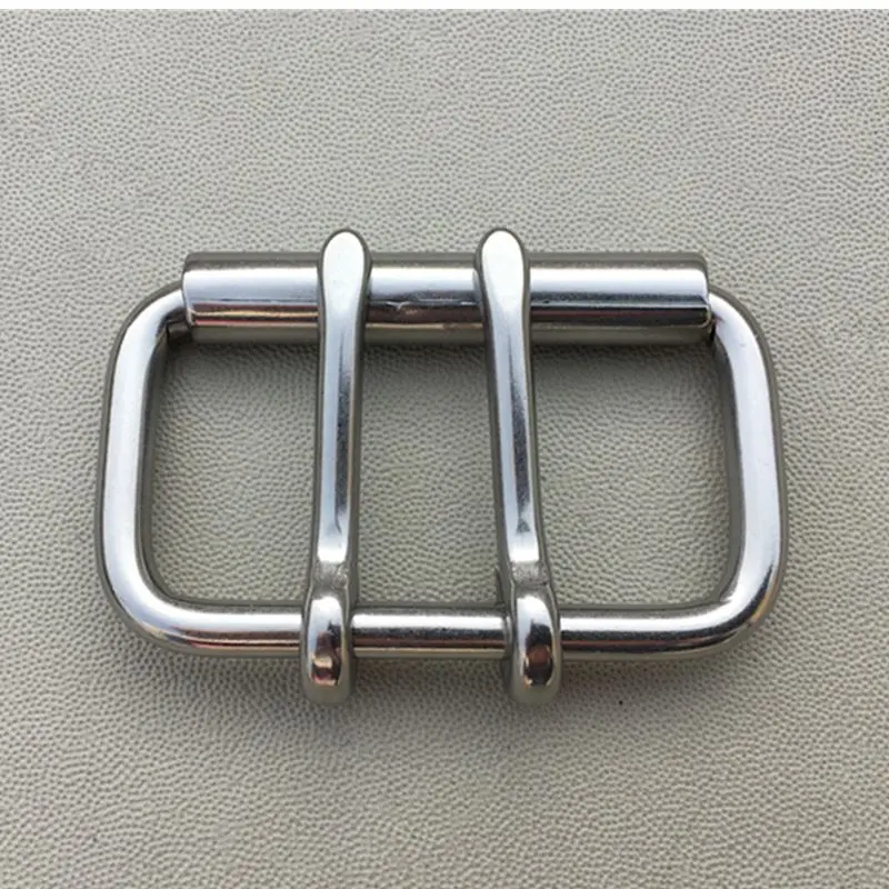 10pcs Waistband Buckles Stainless Steel Belt Accessories Roller Double Pin Bag Belt Buckle  60mm