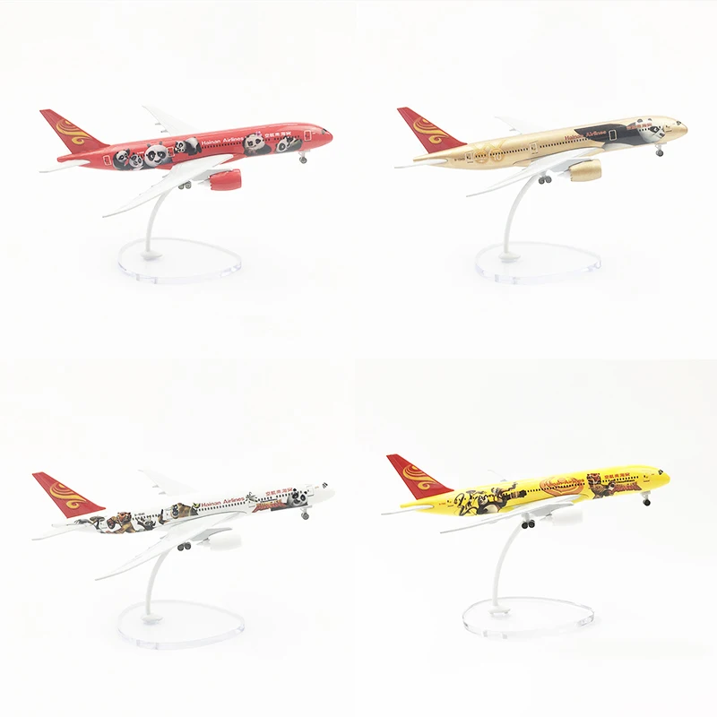 

16cm Aircraft Air China Hainan Airlines Panda painting Boeing 787 B787 Plane Model Metal Diecast Airplane Gift Collectible