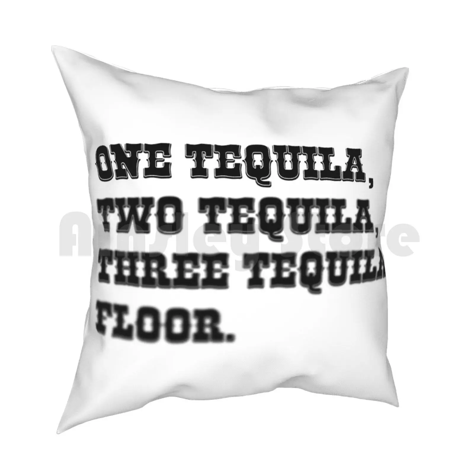 One Tequila , Two Tequila , Three Tequila , Floor. Pillow Case Printed Home Soft DIY Pillow cover One Tequila Two Tequila