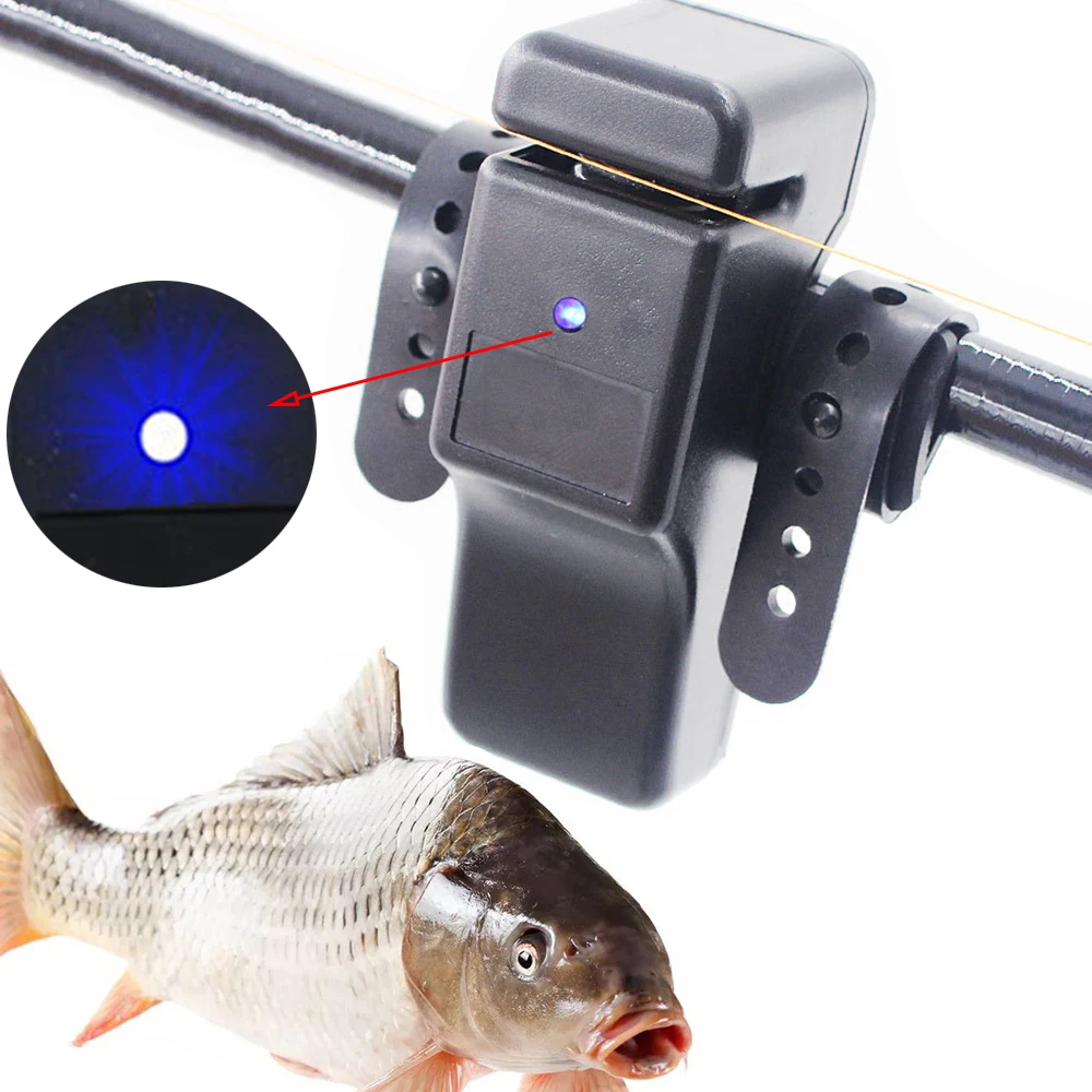 For Carp Fishing Sea Pole Rod Bite Alarm Blue Sensitivity LED Indicator Light Fishing Buffer Intelligent Electronic Alarms Pesca