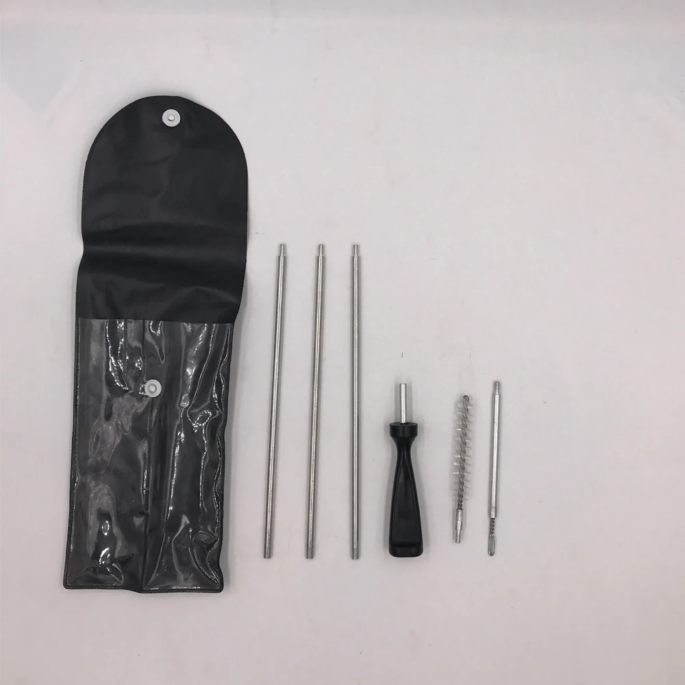 Kit de limpeza para pistola de ar/rifle de ar/ar macio., almofada de limpeza/haste/escova lufthr reschap & instandhaltung. 177.