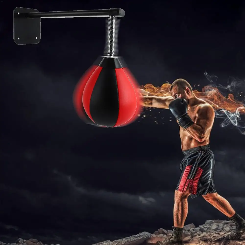 Boxing Ball PU Punching Speed Ball Iated Pear Boxing Bag Wall Hanging Boxing Speed Ball For Fitness Sports Training Equipment