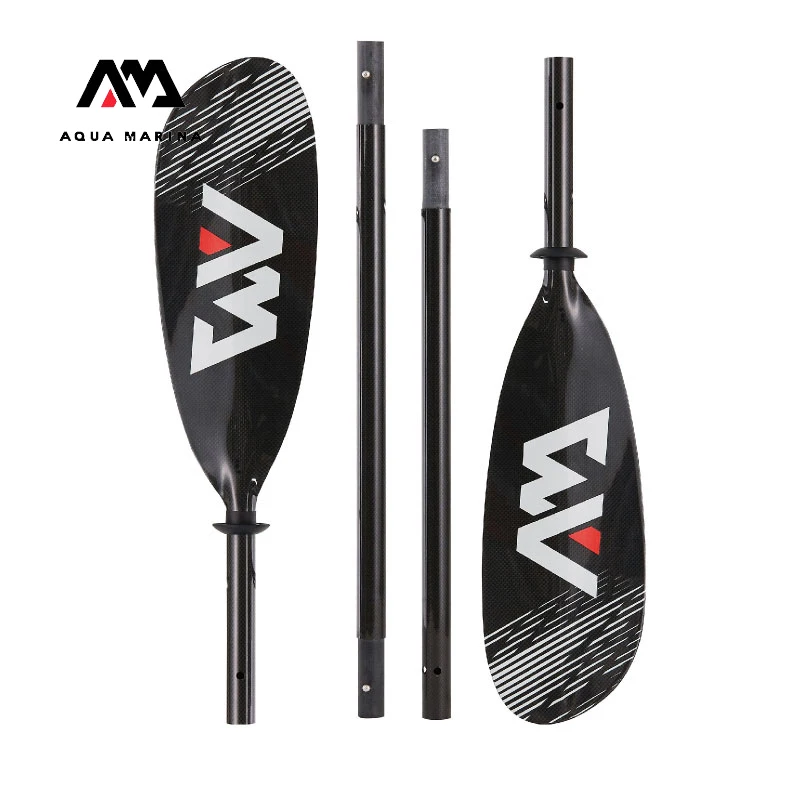 AQUA MARINA KP-3 Carbon Fiber Canoeing Double Bladed Paddle 4-section Surf Board Drift Rowing Oars Kayak Boat Equipment Parts