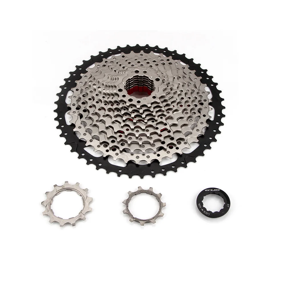 GUB MTB Bicycle Flywheel 12-Speed 11-46/50T variable Speed climbing cassette Bike Flywheel Silver steel aluminum accessories