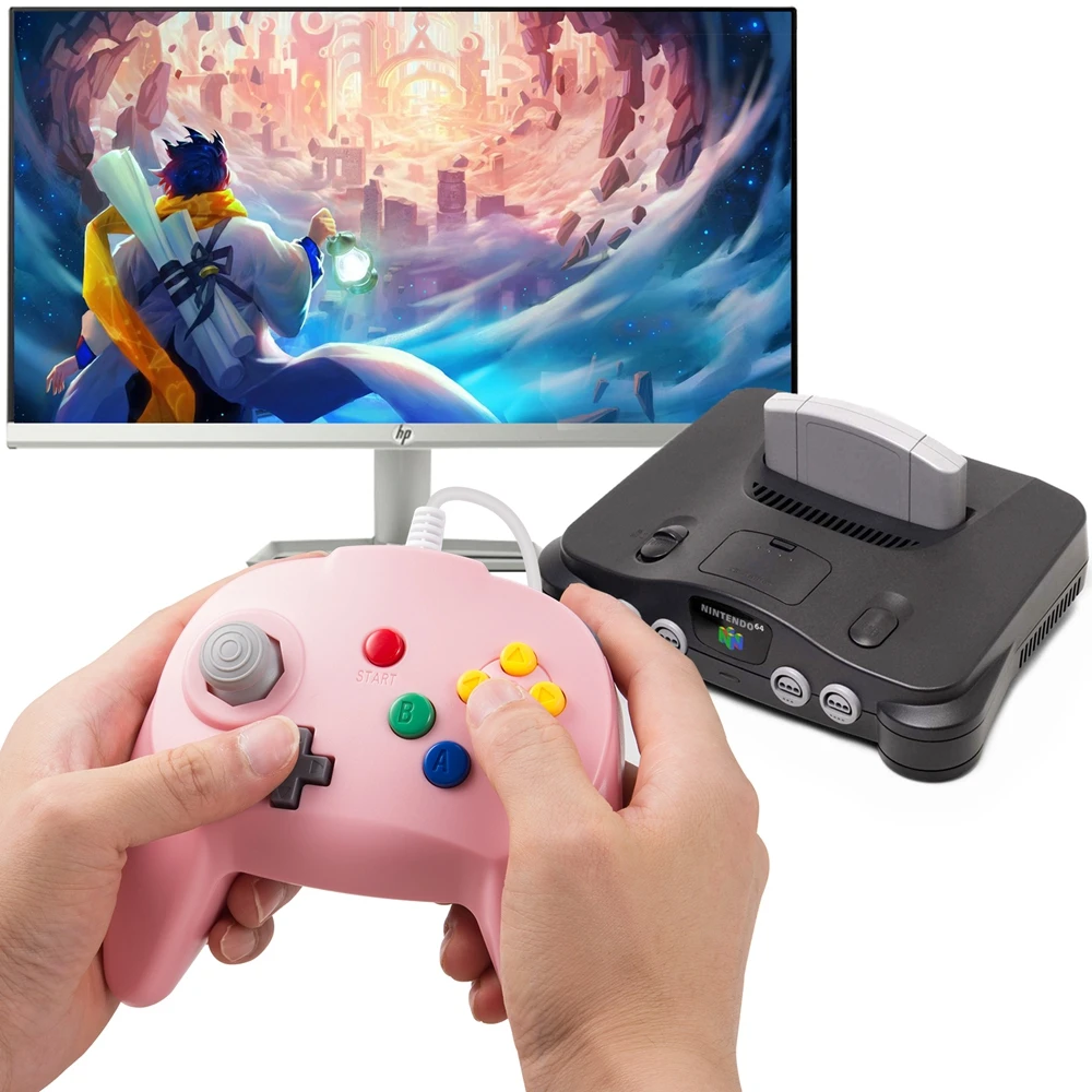 Imagem -05 - Mini Controle Clássico com Fio N64 Joystick Retrô para Console Unidades