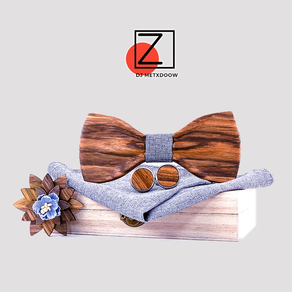 Zebra Wood Handmade 3D Grey Wooden Bow Ties for Men Quality men\'s tie Wood Bowtie 3D Handmade Butterfly Wood Bow Tie Gravata