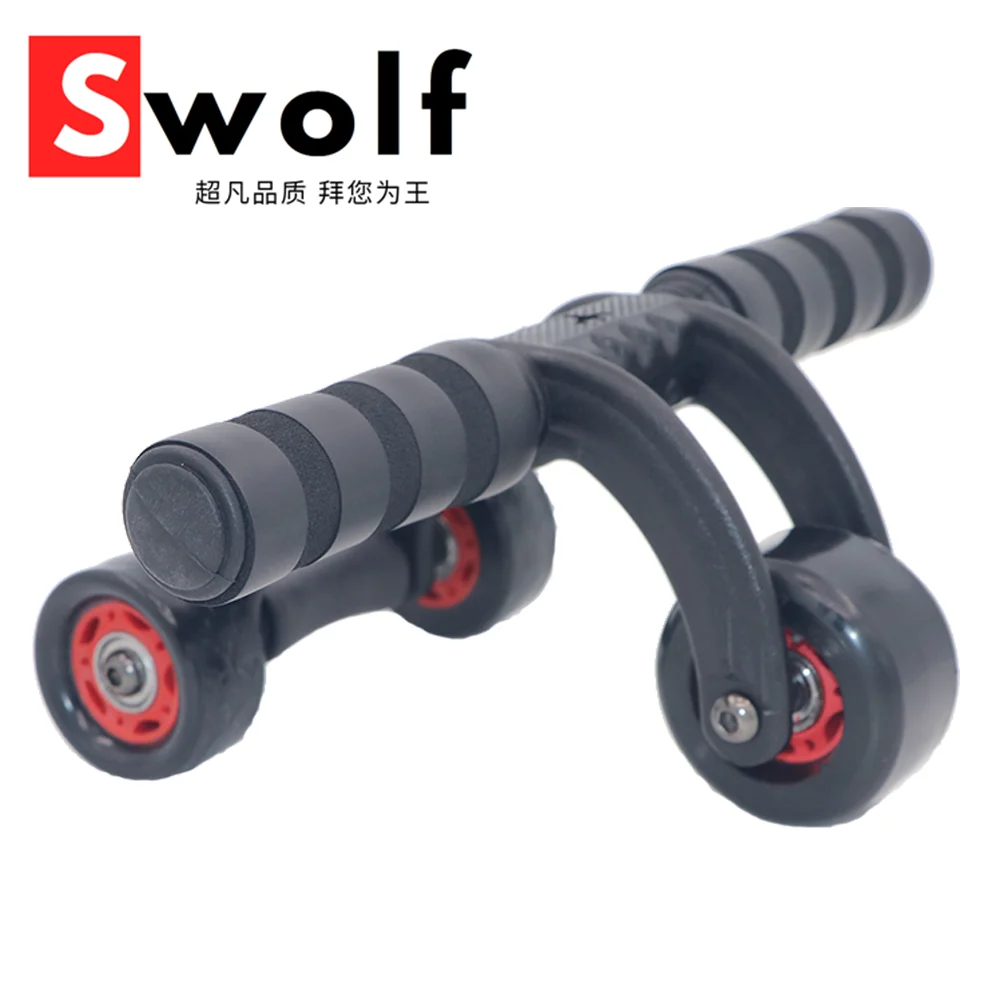 3 pz/set Allenatore Muscolo Cintura Addominale Wheel AB Roller Fitness Palestra Attrezzature Per L'allenamento con Zerbino e Fre