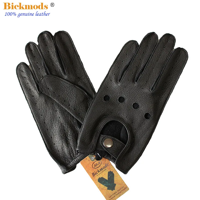 Leather Deerskin Driver Gloves Men's Summer and Autumn Single-Layer Thin Section Outdoor Riding Full-Finger Motorcycle Gloves