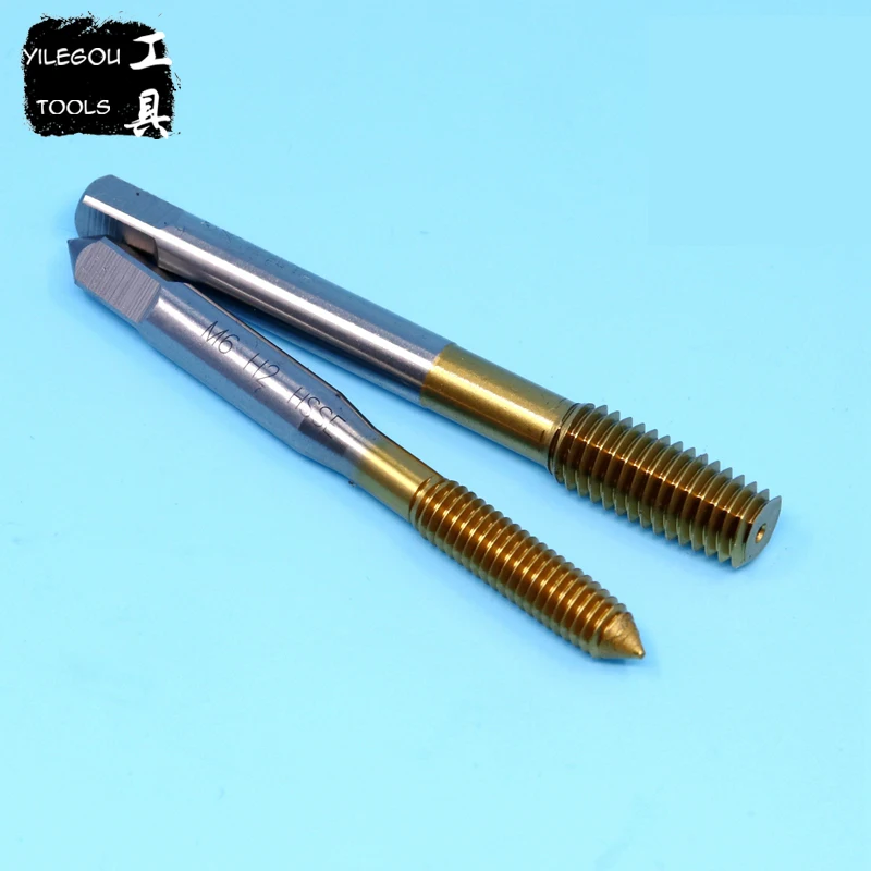 2 Pieces HSS-E M3-M12 Extruded Tap, Thread Forming Tapping Drill Bit M3, M4, M5, M6, M8, M10, M12 Extrusion Tap With TIN Coating