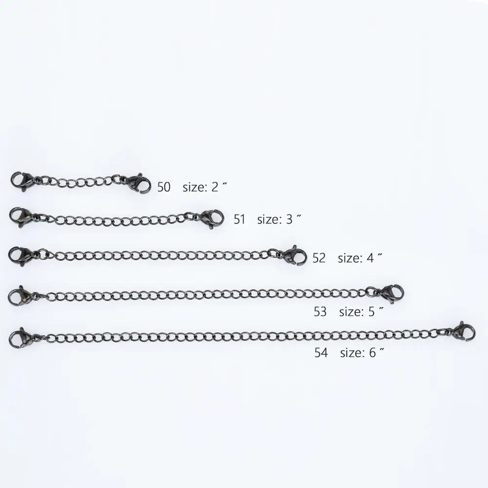 

10pcs Stainless Steel Black Double Lobster Clasp Connector Chains For DIY Jewelry Making Findings Bracelet Necklace