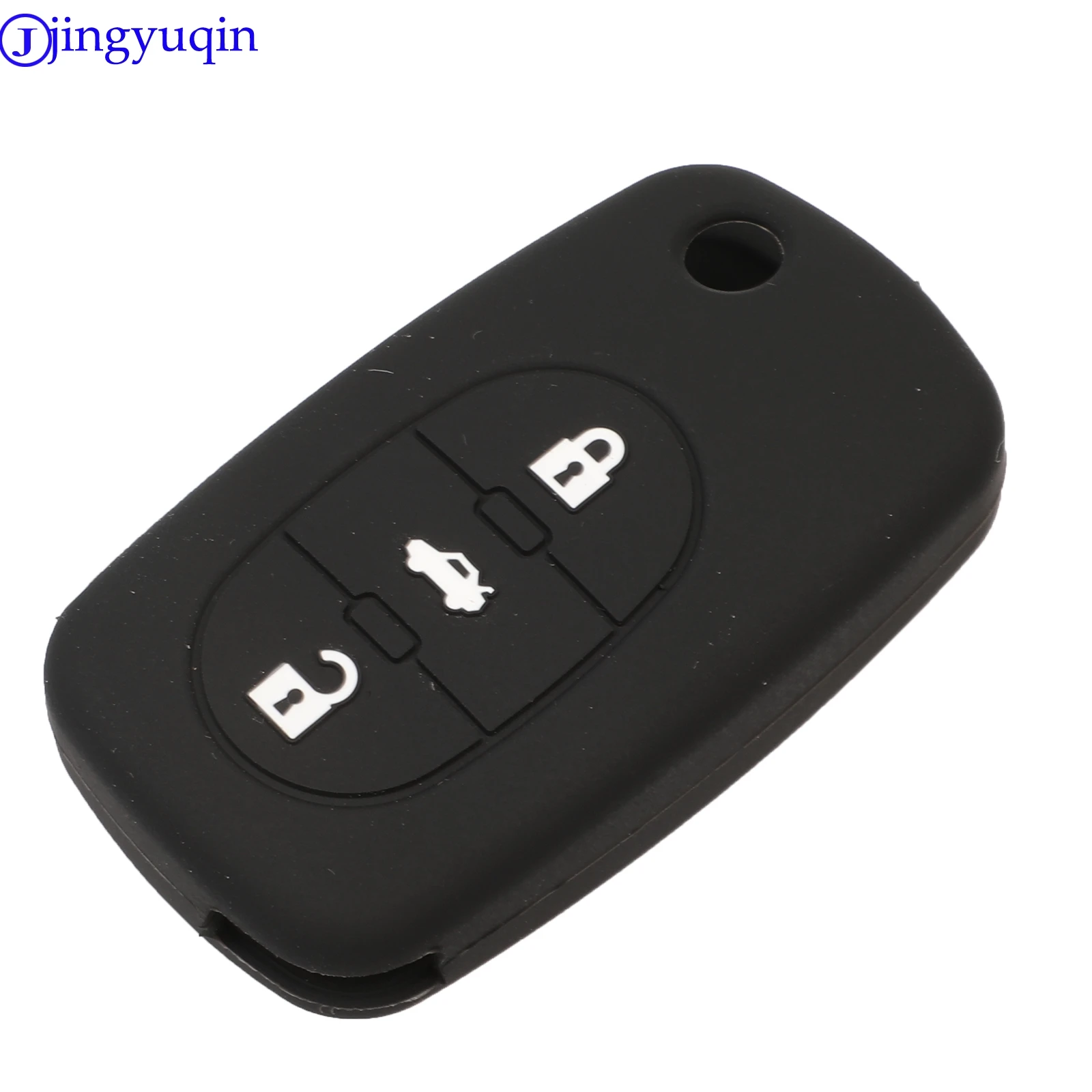 jingyuqin Silicone 3 Buttons Flip Folding Remote Car Key Fob Case Cover For Audi A2 A3 A4 A6 A8