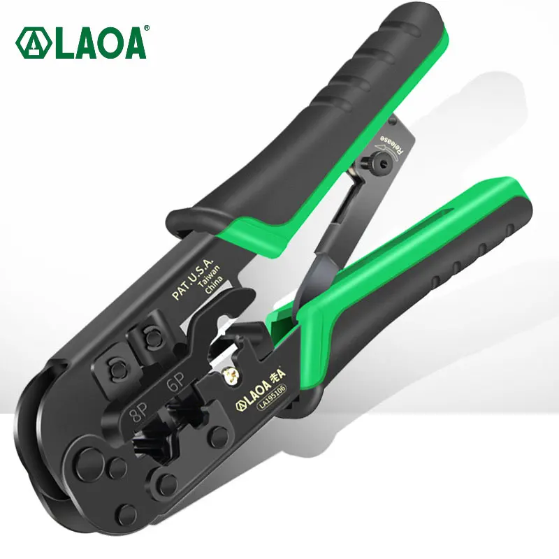 LAOA  4P/6P/8p Multifunction Ratchet Network Pliers Crimping Crimper Crimp Tool Made in Taiwan,China