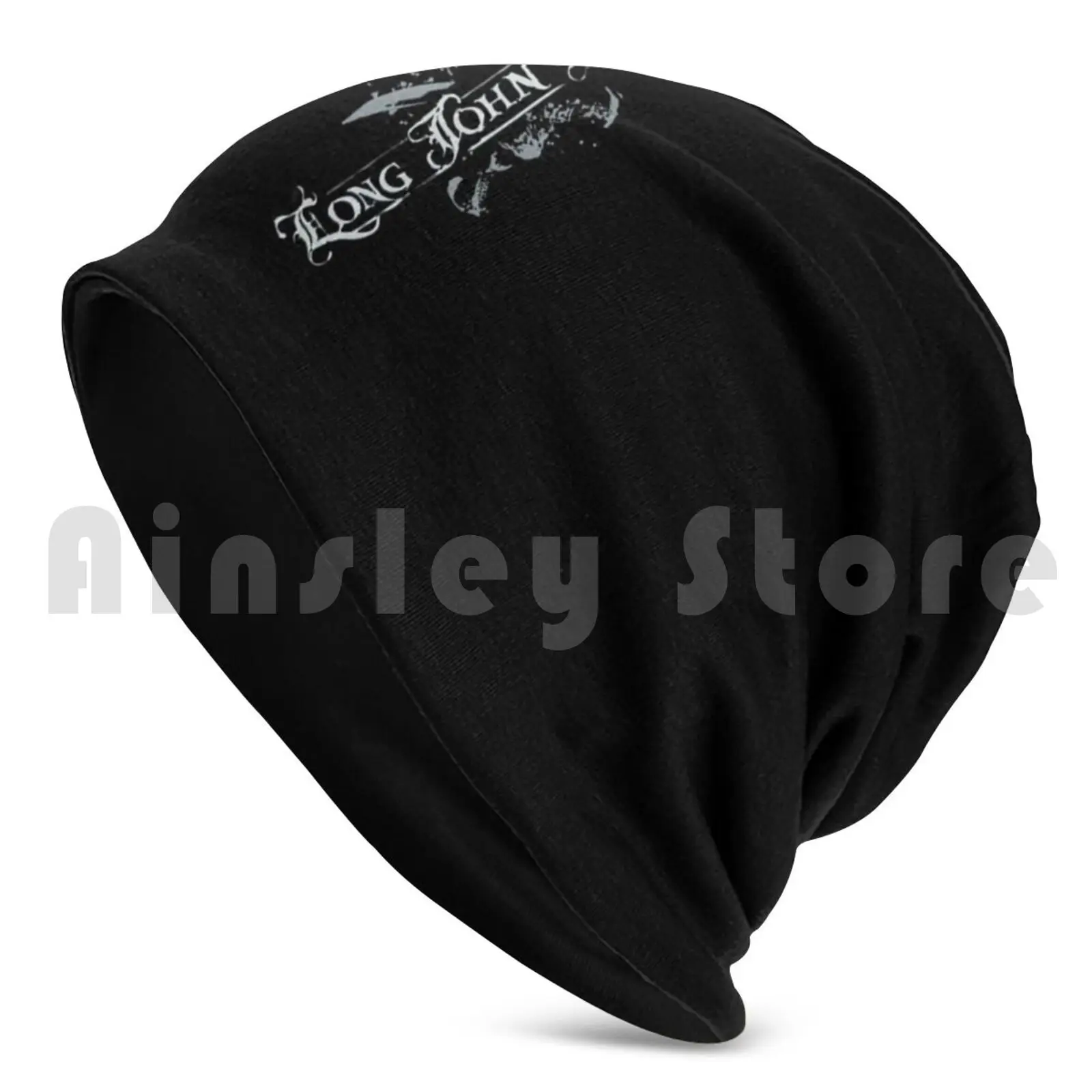 Long John Silver Beanies Pullover Cap Comfortable Long John Silver Pirate Black Sails Skull Jolly Roger Pirates Of