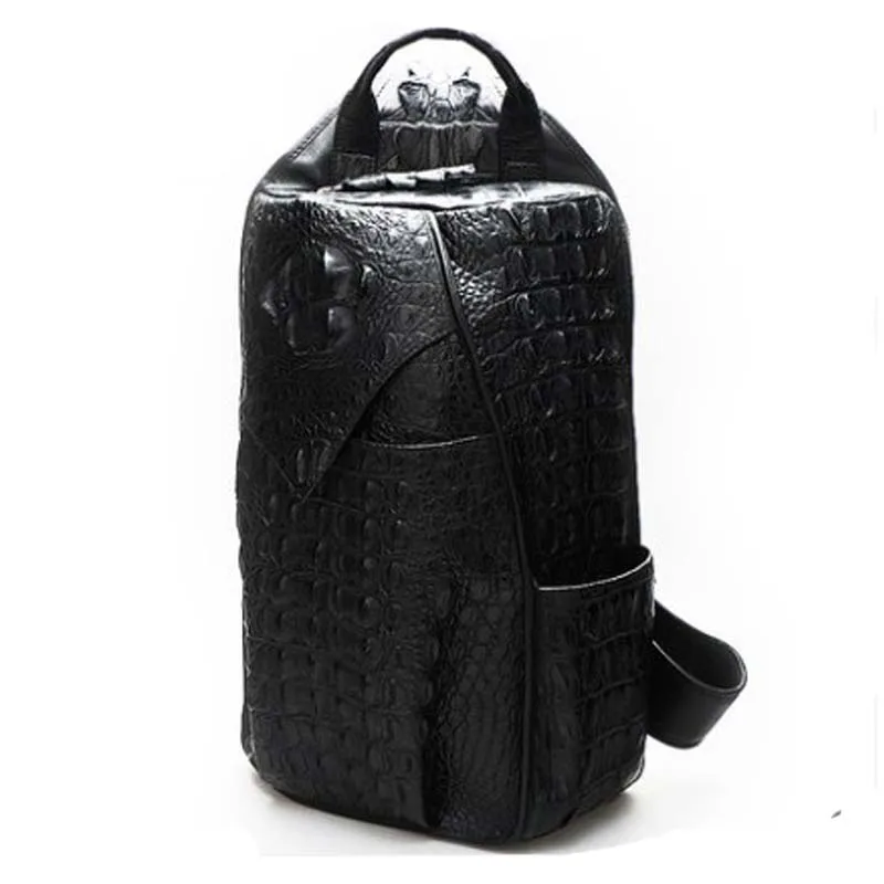 

langhao new style Chest bag crocodile leather male Chest package Commercial package male leisure Male breast package men bag