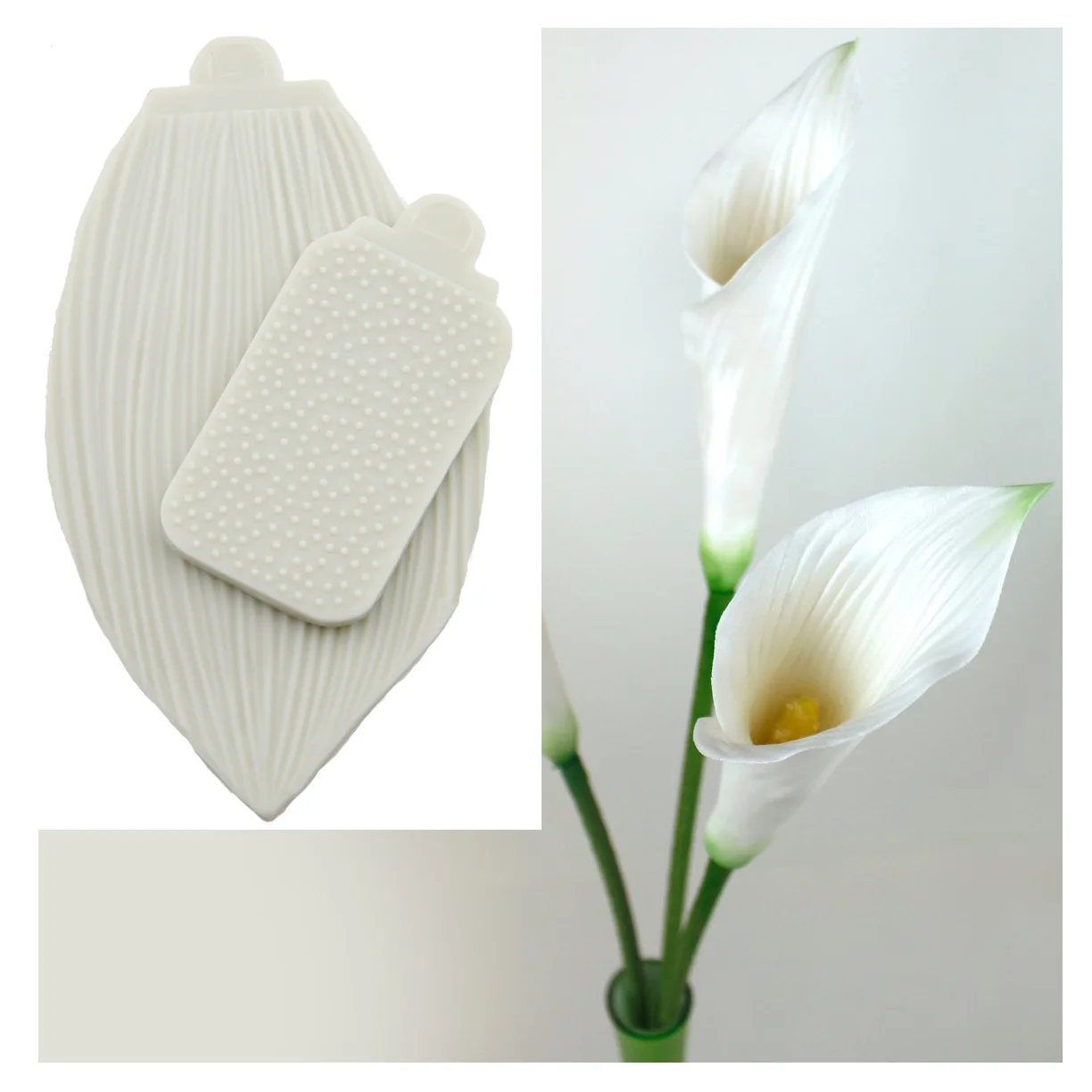 Super Large Calla Lily & Tulip Leaf Vein Silicone Mold Cake Decorating Tools Food Safe Fondant Cake Mold Flower Petal Paste K629