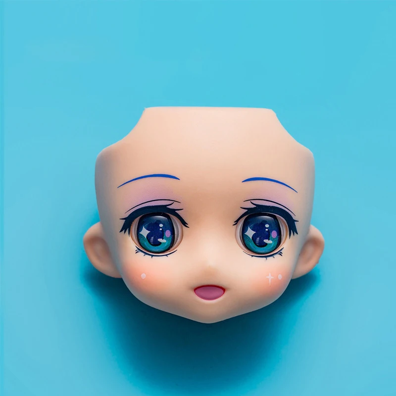 Ymy Body Replacement Face Plates Open Eyes Movable Eyes For Gsc Clay Man Ob11 Head Split Gsc Doll Face 1/12bjd Doll Accessories