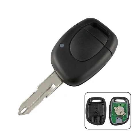 YIQIXIN дистанционный ключ от автомобиля подходит для Renault Clio II Master Twingo Kangoo Megane Scenic 1 2 3 Laguna Espace Trafic 1-кнопочный чип с лезвием