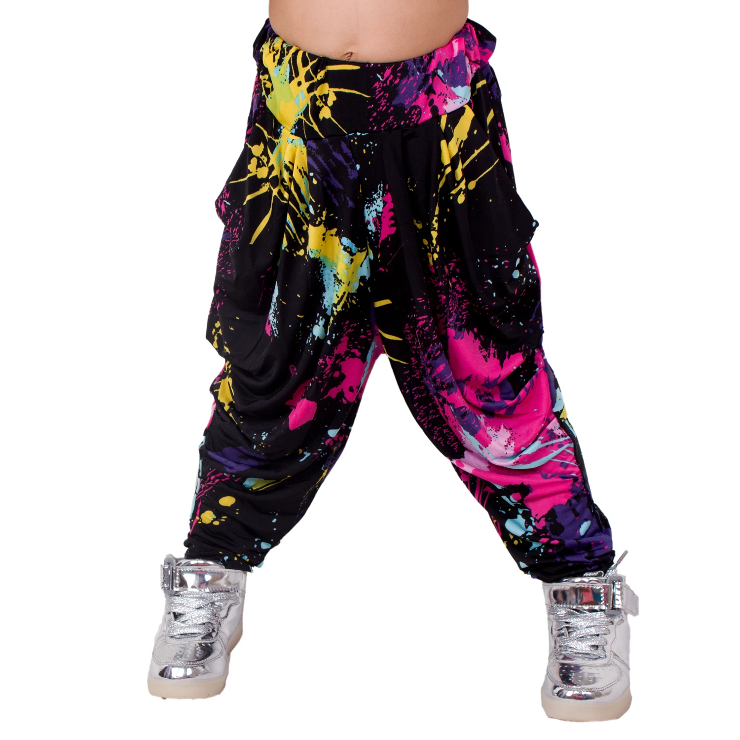 

2022 Kids Adult Candy Colors Sweatpants Personality Casual Doodle Spring Summer Trousers Loose Dance Costume Harem Hip Hop Pants