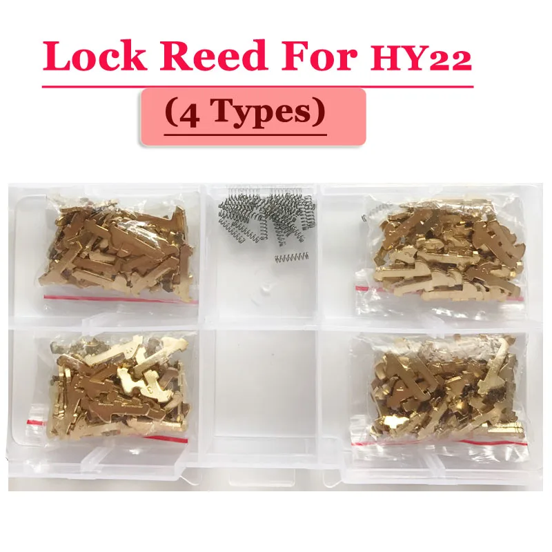 XNRKEY (100pcs/box )HY22 Car Lock Reed Locking Plate for Hyundai Lock (Each Type 25pcs) Repair Kits