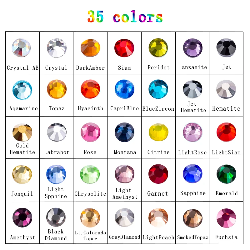 SS4-SS30 Hotfix Rhinestones Wysokiej jakości złoty hematyt Iron On Crystal Glass Strass Hot fix Rhinestone For Fabric Garment Shoes