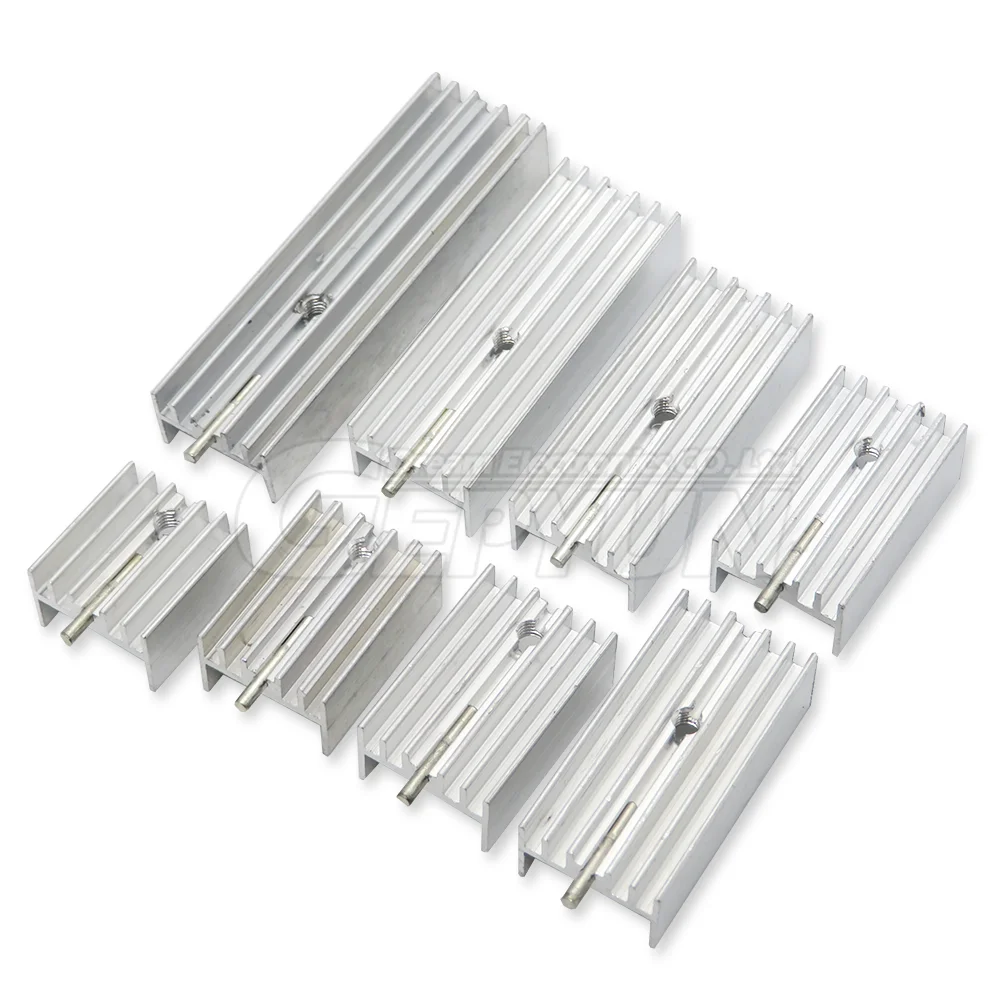 10pcs cooling aluminium plates TO-220 white dissipation With needle/Without needle  Radiator Custom Aluminum heatsink