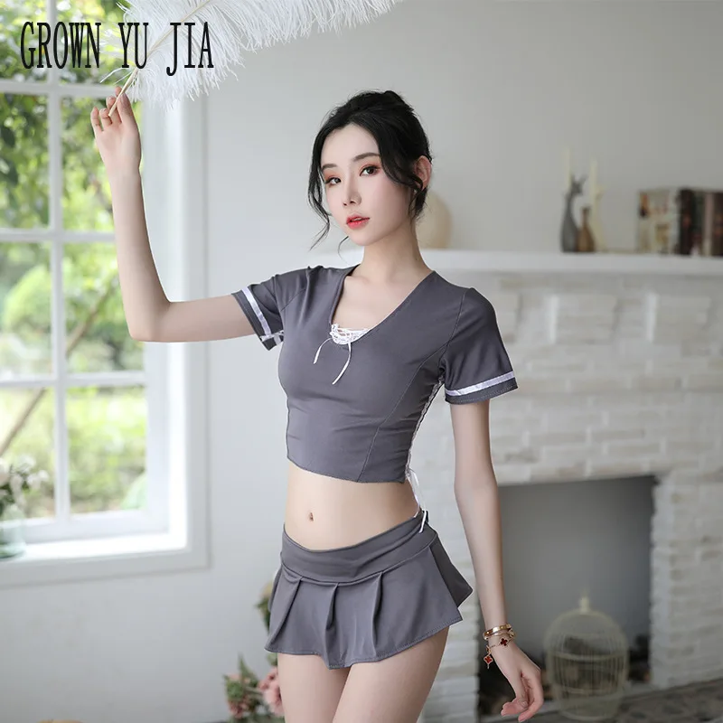 

Sexy Night Club secretary uniform Clubwear Erotic woman Teacher costume porno Hot babydoll lingerie Sex cosplay Short skirt set