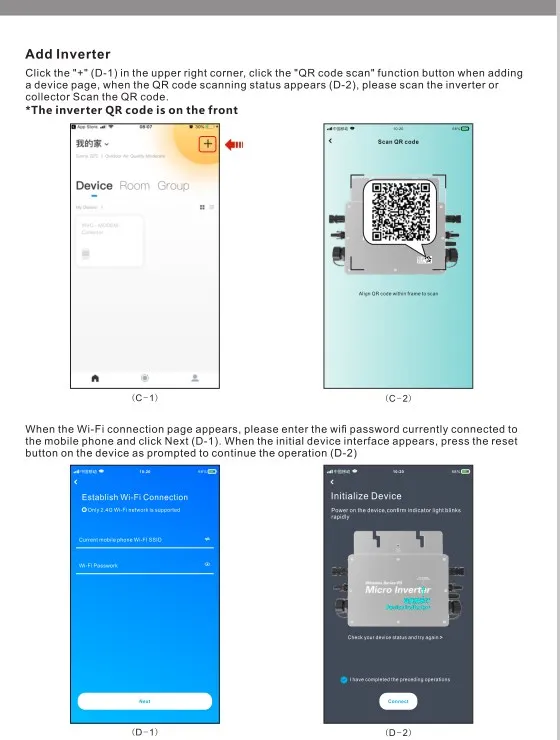 Micro inversor de energia híbrida 700w no inversor do laço da grade sistema de energia solar inteligente casa com internet inteligente das coisas
