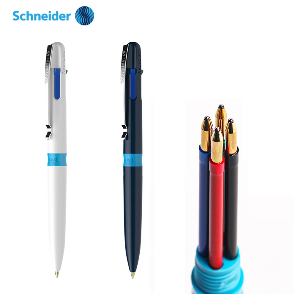 German Schneider TAKE4 Ball-point Pen Smoothly Push-type Interchangeable Refill 4-color Multi-function Pen Student Stationery