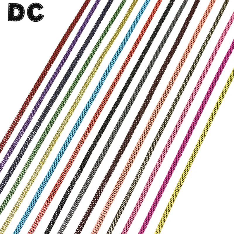 DC 5pcs/lot 19 Colors Corn Chains Metal Iron Necklace Chains Bulk Open Link Chain Dia 3mm Gold Black Bronze Diy Jewelry Findings