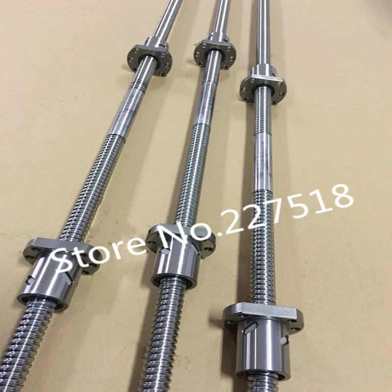 5sets ball screw Left thread Butt (butt-joint)  Right thread SFU2510 ball screw 450mm+2  ball nut with end machined cnc part